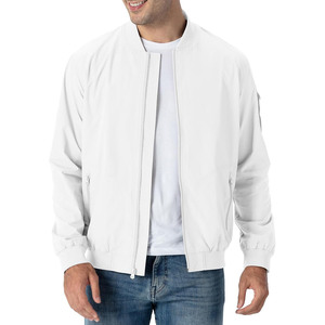Blouson bomber marron pour homme, fermeture éclair, coupe décontractée, coupe-vent, col montant, coupe régulière, pour l'automne - Product Image 3