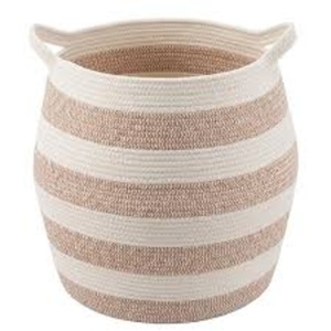 Clothing Organizer <b>Foldable</b> Collapsible Stackable 100% Cotton Woven Eco-Friendly Durable Lightweight Portable Modern <b>Basket</b> - Product Image 2