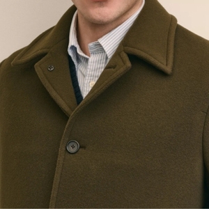 Manteau décontracté pour homme en laine, nouvelle collection automne-hiver, col rabattu, couleur unie, boutons simples, longueur longue - Product Image 3
