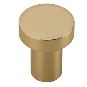 Modern Brass <b>Black</b> Matt Round Cabinet <b>Knob</b> Durable Kitchen Furniture Handle Drawer Eco-Friendly High Quality Metal - Product Image 2