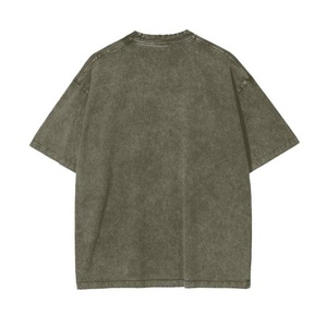 เสื้อยืดวินเทจพิมพ์ลายกราฟิกแบบสั่งทำพิเศษ ทรงหลวม ไหล่ตก ล้างสีแบบแอซิดวอช เสื้อยืดโอเวอร์ไซส์ผู้ชาย OEM เสื้อยืดผู้ชาย - Product Image 5