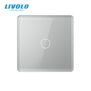 Panneau en verre gris 2.5D, taille 80mm*80mm, un bouton, un module, nouveau type - Product Image 1