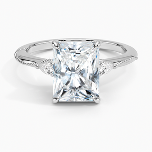 BOJ <b>Ring</b> 032 Radiant Cut <b>925</b> <b>Silver</b> Camellia Three Stone Diamond <b>Ring</b> 2ct D Color VVS1 Moissanite GRA Certified Low Price <b>Ring</b> - Product Image 1