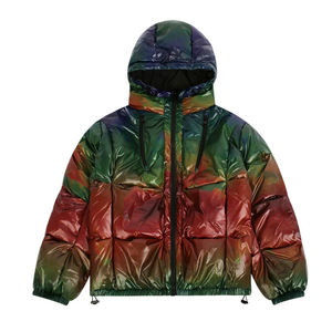 OEM Custom Men Winter Soft Shell Quilted Bubble Down Jacket Hooded Warm Puffer Jacket Outdoor <b>Coat</b> - Product Image 1