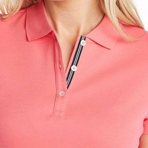 Polo de mujer Slim Fit 2026 con cuello invertido, de secado rápido, nailon y elastano, para tenis, golf, deportes, yoga y gimnasio, personalizable. - Product Image 2
