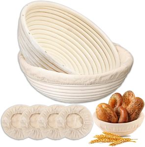 Cesta de fermentación para masa madre con forro, cesta profesional de ratán para panadería casera y panaderos artesanales - Product Image 3