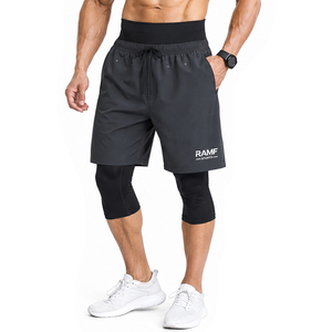 Shorts de musculation pour hommes, fitness, entraînement, gym, leggings de compression élastiques pour hommes, séchage rapide, shorts de sport, shorts de course - Product Image 3