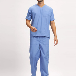 Fashionable Medical Scrubs Nursing Uniforms Clinic Room Medical <b>Top</b> and Jogger Scrubs Man Doctor's Uniforms Set - Product Image 1