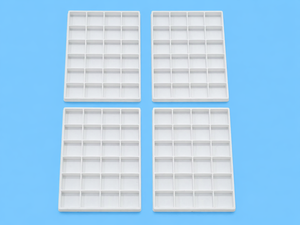 Barquette thermoformée sous vide avec 24 compartiments, barquette en plastique HIPS de qualité médicale et alimentaire, écologique et jetable - Product Image 1
