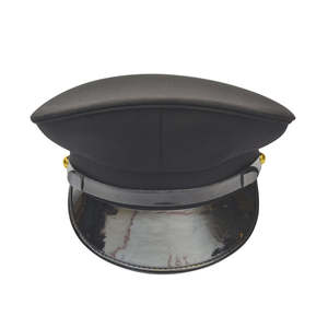 High Quality Customized Embroidery Four Seasons <b>Flat</b> Visor Hat <b>Cap</b> Ceremonial Uniform Officers Peak <b>Caps</b> - Product Image 1