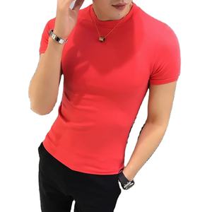 Camiseta de hombre de alta calidad bordada térmica manga corta Color sólido Casual ecológico transpirable Otoño Invierno de talla grande - Product Image 1