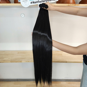 ผมต่อ GUGU HAIR แท้ 100% เวอร์จิ้น เวียดนาม แบบปลายแบน ตรงธรรมชาติ ซุปเปอร์ดับเบิ้ลดรอน ขนาด 16 - 32 นิ้ว เกล็ดผมยังอยู่ครบ - Product Image 1