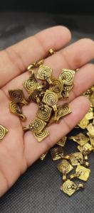 Dijes de latón con forma de hoja, los más vendidos, para joyería boho chic de micromacramé - Product Image 3