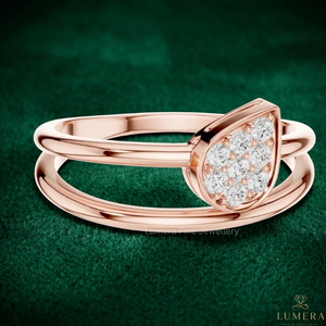 Premium Lab Grown Round Cut Diamond IGI Certified <b>Open</b> Band <b>Ring</b> for Women 9KT 10KT 14KT 18KT Rose Gold Luxury Jewelry - Product Image 1