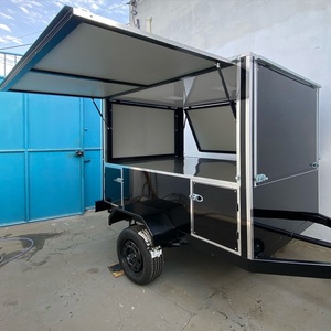 Remorque alimentaire mobile 4,8 m, carrosserie en acier inoxydable, 3/4 roues, double fenêtre de service, compartiments isolés, utilisation intérieure/extérieure, camion de restauration - Product Image 3