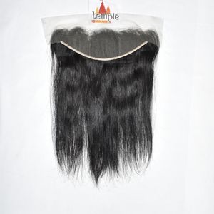 ผมแท้จากอินเดียแบบดิบ 13*4  แบบ Frontal  ทอสองชั้นด้วยเครื่องจักร  ไม่ผ่านการแปรรูป  สีดำธรรมชาติ  ขายส่ง  ผมมนุษย์แบบไม่ผ่านการแปรรูป - Product Image 1
