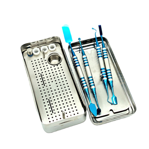 Kit de Limpieza Dental Profesional de 5 Piezas con Escalador Manual de Acero Inoxidable Recubierto de Plasma Azul para Limpieza Dental - Product Image 1