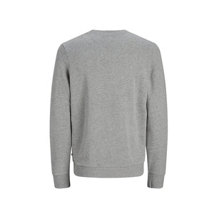 Sudadera Unisex de Cuello Redondo, Corte Regular, Color Gris Sólido, 100% Algodón Orgánico, Manga Larga, Invierno, Logotipo Personalizado Impreso y Bordado, OEM - Product Image 3