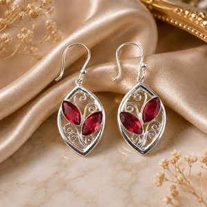 Pink Rubellite Sterling Silver Dangle <b>Earrings</b> Boho Bezel Drop <b>Earrings</b> Oval Cut Gemstone October Birthstone Third Party - Product Image 6