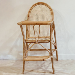 Sustainable rattan baby feeding chair cheap price wholesale handmade cane high chairs for <b>kid</b> - Product Image 2