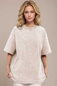 Camiseta cómoda para el día a día para mujer, camiseta relajada de manga corta con cuello redondo, suave, ligera, informal, a la moda, para actividades diarias en el hogar - Product Image 4
