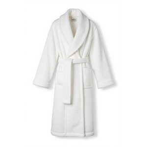 Peignoir en coton gaufré 100 % doux et respirant pour homme – Luxe, spa, salon, vêtement de détente pour adulte - Product Image 4