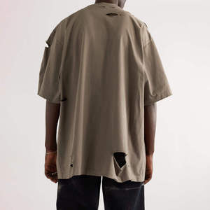 Custom Oversized Washed T Shirt 100% Cotton Heavyweight Vintage Streetwear Tee With Custom Logo For Men - Product Image 3