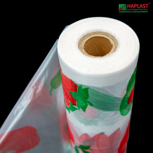 Manufacturer Custom Printed HDPE Star Seal Clear Produce Bag Supermarket <b>Plastic</b> <b>Roll</b> for Fruit Vegetable Packaging - Product Image 3