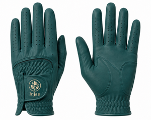 Gants de golf verts personnalisés avec logo, en PU de haute qualité, respirants, en cuir synthétique tendance, fabricant OEM/ODM - Product Image 1