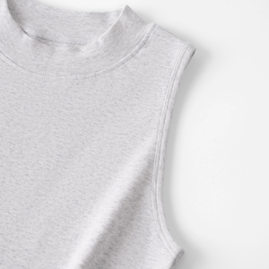 Top Corto Personalizado de Alta Calidad para Mujer, Top Básico de Punto Acanalado de Algodón y Elastano, Top Corto Blanco Elástico para Mujer - Product Image 4