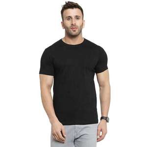 T-shirt 100% coton pour homme, coupe ample, imprimé, vente en gros, t-shirt vierge pour homme, logo personnalisé, t-shirt uni slim fit pour homme, manches courtes pour la gym - Product Image 1
