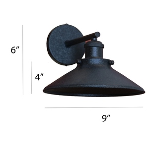 Lámpara de pared negra industrial vintage, aplique de metal retro con LED para interiores, decoración de lujo para dormitorio, mesita de noche, sala de estar, pasillo, escaleras - Product Image 2