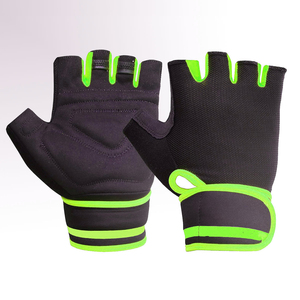 Gants de fitness demi-doigts respirants en néoprène avec fermeture à lacets, antidérapants, avec support de poignet, unisexes, pour la gym, l'entraînement et le sport - Product Image 5