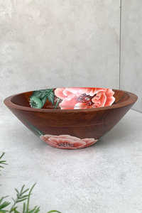 Cuenco de madera para utensilios de cocina, cuenco para servir ensaladas, fabricante al por mayor, nuevo diseño, cuenco para servir ensaladas de madera acabado a mano - Product Image 3