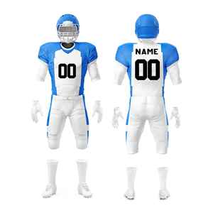 Maillot de football américain personnalisé sublimé, col en V, manches courtes, pour homme, en polyester anti-humidité, style ajusté toutes saisons - Product Image 2