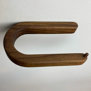 Porte-rouleau de papier toilette en bois moderne, réutilisable, le plus vendu, support mural simple pour salle de bain - Product Image 5