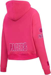 Sudadera con Capucha Corta Clásica Triple Rosa para Mujer, 100% Algodón, Ecológica, ODM - Product Image 4