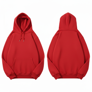 Sweat à capuche unisexe coupe ample en molleton 100% coton avec poche kangourou et cordon de serrage réglable, écologique, pour l'hiver - Product Image 4