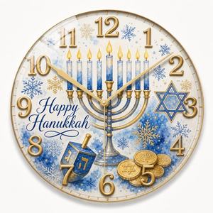 Large Modern Resin Analog Quartz <b>Wall</b> <b>Clock</b> Snowflake Pattern Antique <b>Design</b> Living Room Single Face Christmas Button Battery - Product Image 1