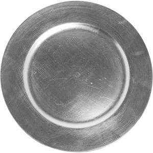 Round <b>Metal</b> Charger Plate With Engraved Floral Pattern Classic Design Durable Tableware Or Wedding Events Use Antique Plates - Product Image 2