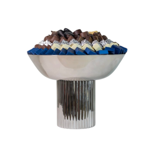 Tazón de Chocolate de Metal de Lujo, Hecho a Mano, Moderno, de Acero Inoxidable, Bandeja para Servir Dulces, Centro de Mesa para Bodas y Hogar - Product Image 1