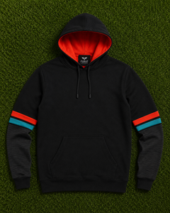 เสื้อฮู้ดดี้ผู้ชายแบบขายส่ง ผ้าโพลีเอสเตอร์ฟลีซ ซิป Y2K น้ำหนัก 220 กรัม สีบล็อกกิ้ง สำหรับฤดูหนาว - Product Image 1