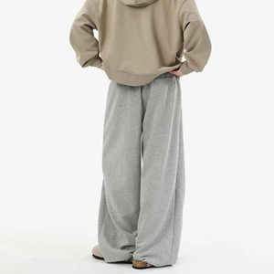 Custom Y2K Flare Jogger Pants Men Baggy Vintage Workwear Style Wide Leg Canvas Breathable Eco-Friendly Winter <b>Trousers</b> Wholesale - Product Image 4