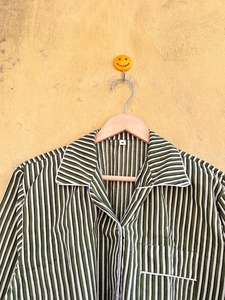 Women <b>Black</b> <b>White</b> <b>Striped</b> Cotton Eco-Friendly Anti-static Pajama Set Long Sleeve Full Length Classic Sleepwear Elastic Waist - Product Image 2