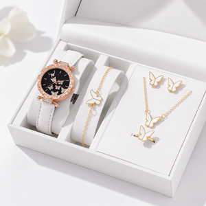 Ensemble de 5 montres pour femmes, bague, collier, boucles d'oreilles, montre décontractée pour femmes, bracelet, sans boîte - Product Image 2
