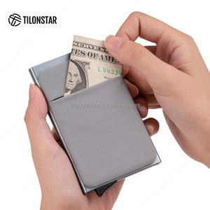TWM110c Smart RFID-blockierende Schlanke Geldorganisator-Brieftasche Metall Pop-up Kartenhalter für Geschenke - Product Image 3