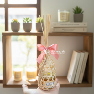 Cesta de mimbre hecha a mano para decoración de graduación - Cesta de almacenamiento portátil, regalo de fabricante vietnamita - Product Image 3