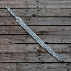 Lame de sabre en acier de Damas de 26 pouces – Dernier modèle, forgée à la main pour la fabrication de sabres personnalisés DIY - Product Image 4