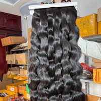 Meilleures ventes! Extensions de cheveux vierges 100 % non traités, ondulés, pour tresses, double épaisseur, fabriquées à la machine, du Vietnam, vente en gros
