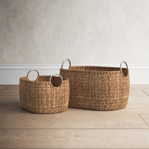 Woven Rattan <b>Storage</b> Home Decor Stylish <b>Wicker</b> Decorative <b>Basket</b> - Product Image 5